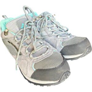 Columbia Access Point II Waterproof Trail/Hiking Shoes - Gray/Turquoise - 8.5